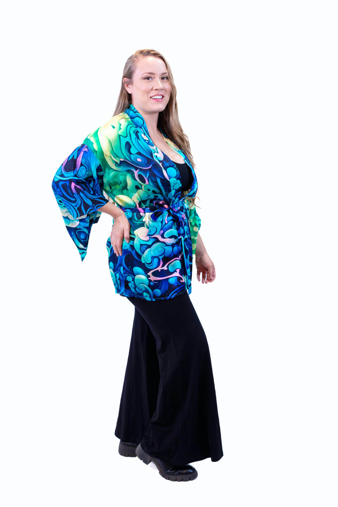 Subaqueous World Silk Kimono