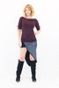 Lace up sleeve top~ FINAL SALE/DISCONTINUED